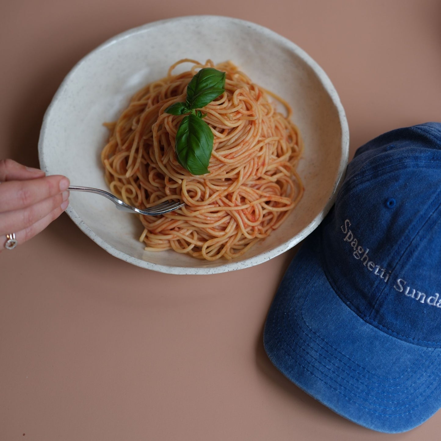 Spaghetti Sunday Cap: Bondi Blue